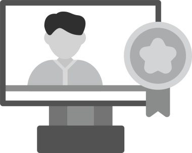 video konferans simgesi, vektör illüstrasyonu