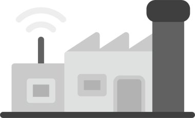 Fabrika. Web simgesi basit illüstrasyon