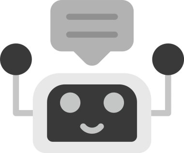 robot düz vektör simgesi