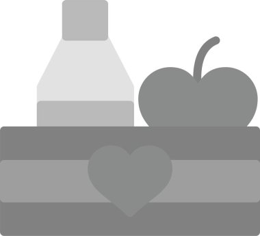 yiyecek kutusu simgesi, vektör illüstrasyonu basit tasarım