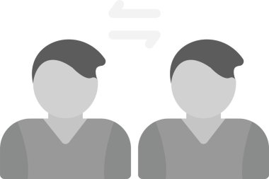 Sosyal Mesafe Simgesi, vektör illüstrasyonu basit tasarım