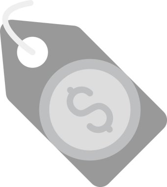 Fiyat simgesi, vektör illüstrasyonu basit tasarım