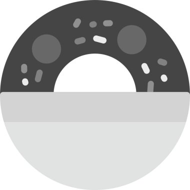 Çörek Simgesi, vektör illüstrasyonu basit tasarım