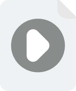 Video Dosya Simgesi, vektör illüstrasyonu basit tasarım