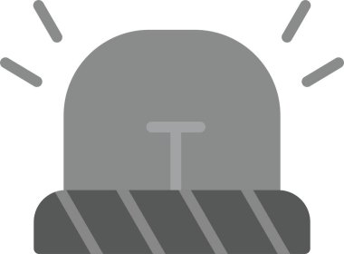 Siren Simgesi, vektör illüstrasyonu basit tasarım