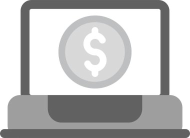 Çevrimiçi Sürüm Simgesi, vektör illüstrasyonu basit tasarım