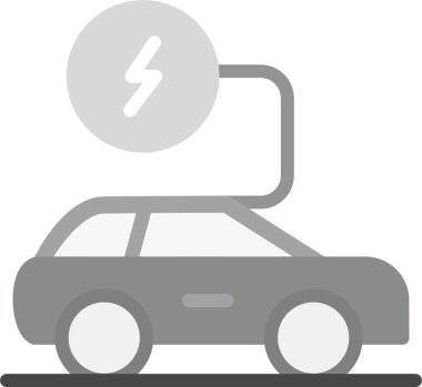 Elektronik Araba Simgesi, vektör illüstrasyonu basit tasarım