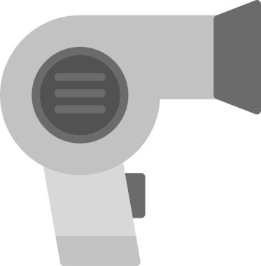 saç kurutma makinesi simgesi, vektör çizimi basit tasarım