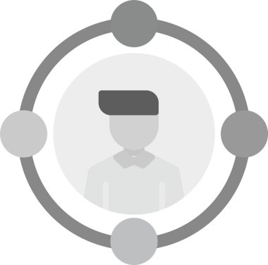 Kullanıcı Merkezli Simge, vektör illüstrasyonu basit tasarım