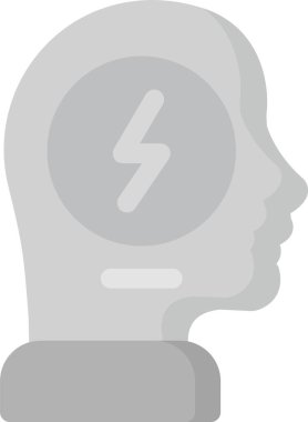 Beyin Fırtınası Simgesi, vektör çizimi basit tasarım