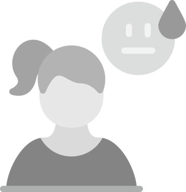 Korku Simgesi, vektör illüstrasyonu basit tasarım