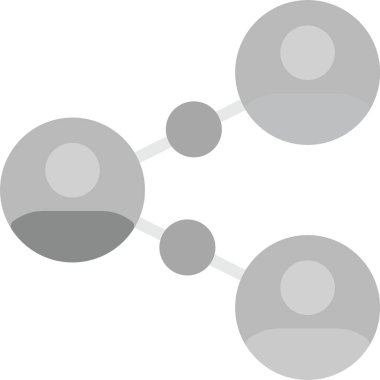 Bağlı İnsanlar Simgesi, vektör illüstrasyonu basit tasarım