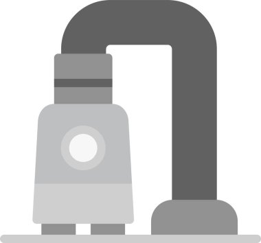 elektrik süpürgesi simgesi, vektör illüstrasyonu basit tasarım