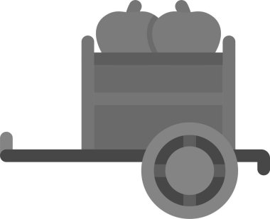 Meyve Arabası Simgesi, vektör illüstrasyonu basit tasarım