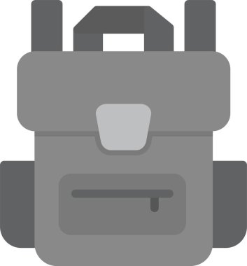 sırt çantası simgesi, vektör illüstrasyonu basit tasarım