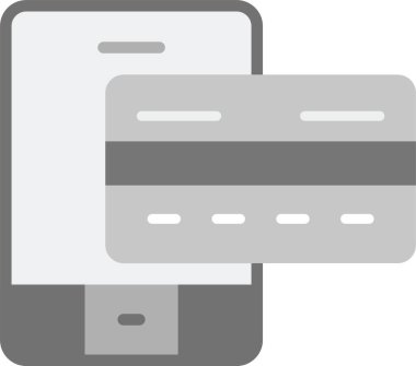 Telefon Bankacılık Simgesi, vektör illüstrasyonu basit tasarım