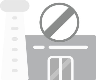 Untact Endüstri Simgesi, vektör illüstrasyonu basit tasarım