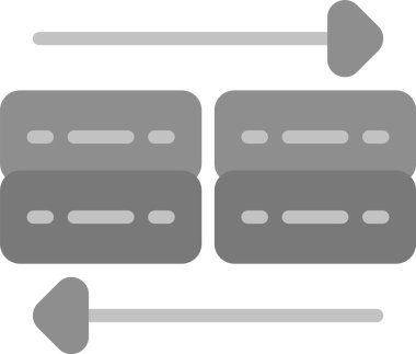 veri aktarım simgesi, vektör illüstrasyonu basit tasarım