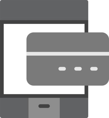 Çevrimiçi Ödeme simgesi, vektör illüstrasyonu basit tasarım