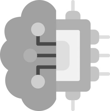 Brain Circuit Icon, vector illustration simple design clipart