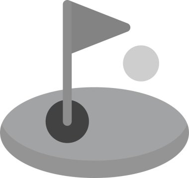 Golf ikonu, vektör illüstrasyonu basit tasarım