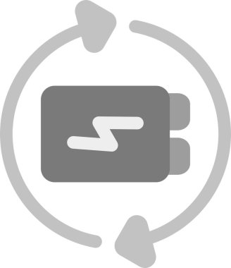 Pil Geri Dönüşüm Simgesi, vektör çizimi basit tasarım