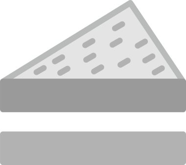 Sandviç simgesi, vektör illüstrasyonu basit tasarım