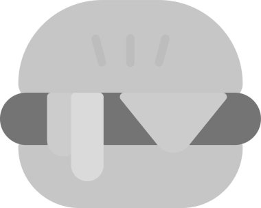 Hamburger simgesi, vektör illüstrasyonu basit tasarım