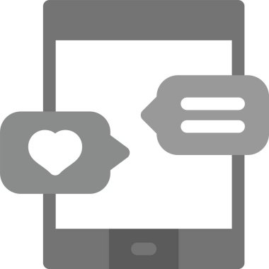 Sosyal Pazarlama Simgesi, vektör illüstrasyonu basit tasarım