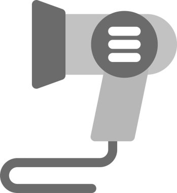 saç kurutma makinesi simgesi, vektör çizimi basit tasarım