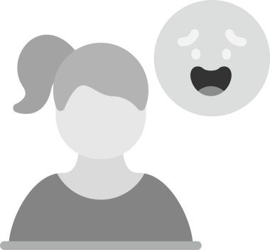 Yüz İfade Simgesi, vektör illüstrasyonu basit tasarım