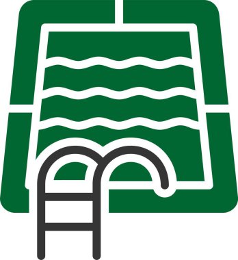 Bir merdiven simgesinin vektör çizimi