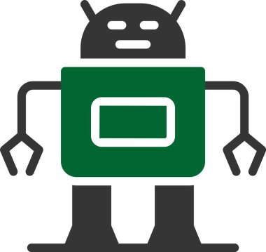 Robot simgesinin vektör illüstrasyonu