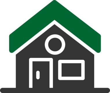 Ev Vektörü Kabartma Simgesi Tasarımı