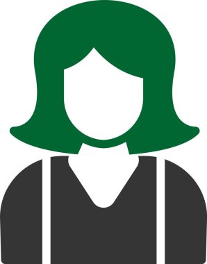 avatar kadın simgesi düz stil