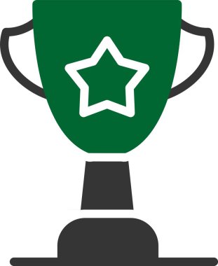 Kupa ikonu. Web için kupa vektör simgesinin basit çizimi