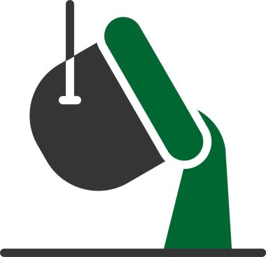 Golf çantası ikonu. düzenlenebilir kalın vektör rengi