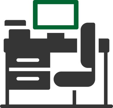 Yazıcı. Web simgesi basit illüstrasyon