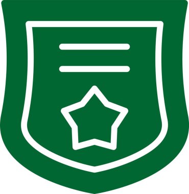 Yıldız simgesiyle rozet