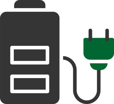 elektrik pil vektörü simgesi