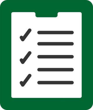 kontrol listesi simgesi vektör illüstrasyonu