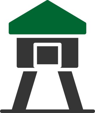 beyaz arkaplanda kamu binası, illüstrasyon, vektör.