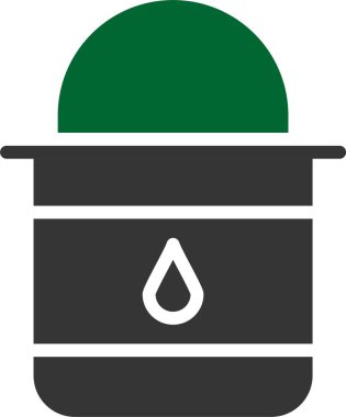 Varil yağı kutusu simgesi düz stil