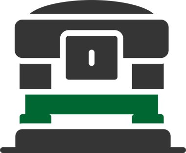 Bir tren simgesinin vektör illüstrasyonu