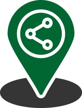 Harita işaretleyici düz simgesi