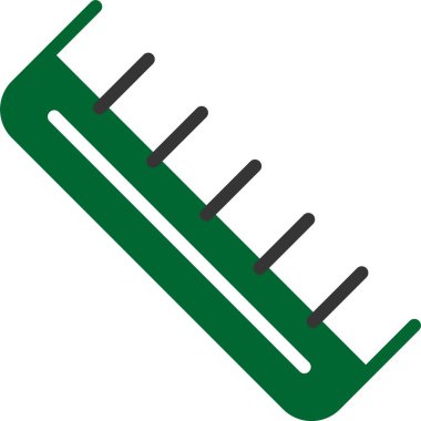 Bir çizgi filmin yeşil ve beyaz ikonunun vektör çizimi