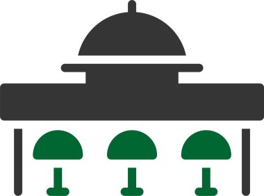 Otelde. Web simgesi basit illüstrasyon