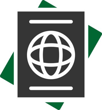 Pasaport simgesi, vektör resimleme