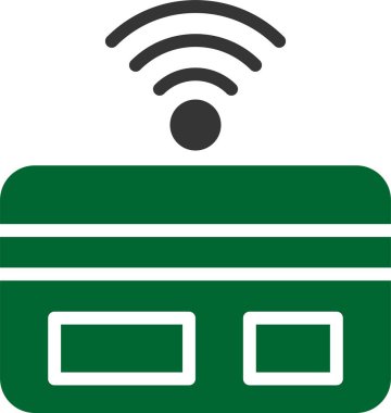 Akıllı Anahtar Kart Simgesi, Vektör İllüstrasyonu