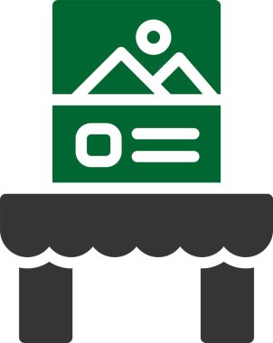 Masaüstü Görünüm Simgesi, Vektör İllüstrasyonu